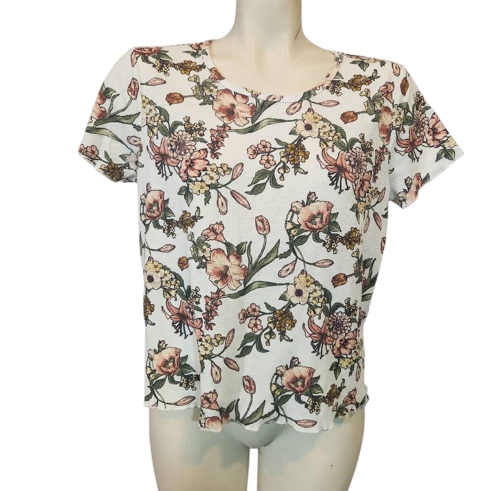 Wishful Park Floral Print Women's‎ Top Size Large